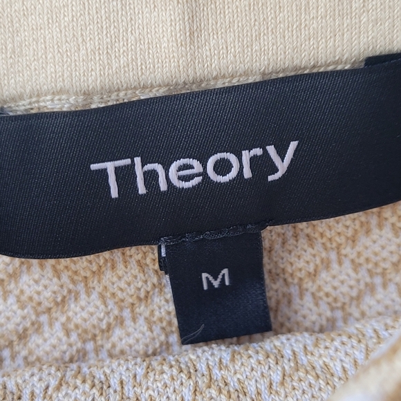 Theory Teslia J Sue Ivory Mix Glossed Printed Skirt Medium knit textured Stretch - Picture 4 of 9